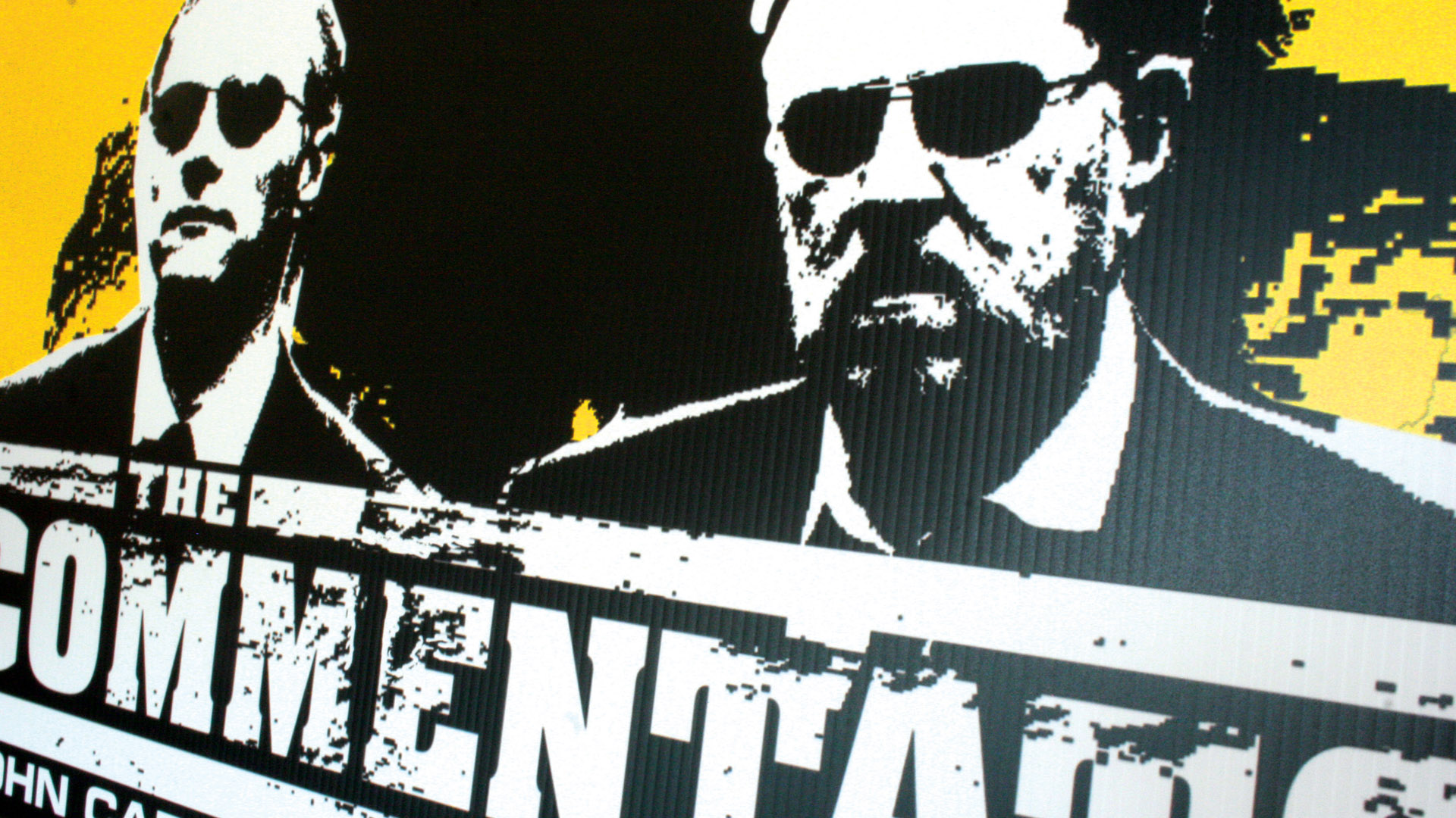 Artwork from The Commentators transit ad.